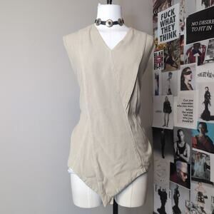 Asymmetrical Wrap Sleeveless Minimalist Top